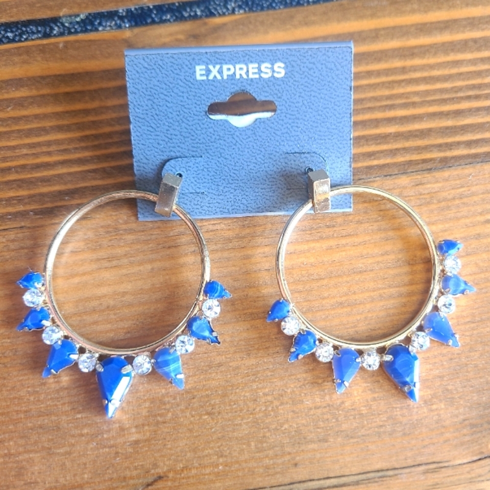 NWT Express Gold Hoop Earrings